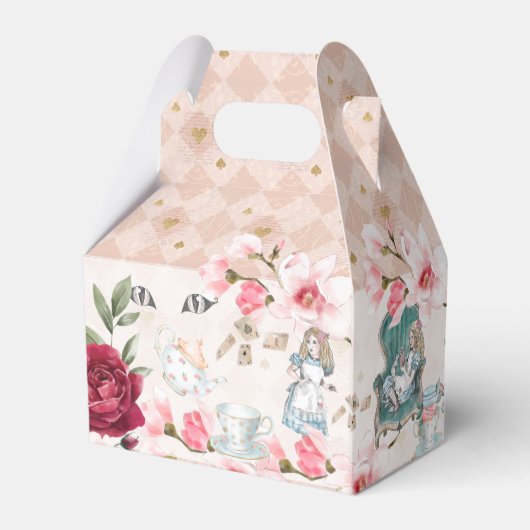 Open me Chic  Alice in Wonderland sprookje Bedankdoosjes (Achterkant)