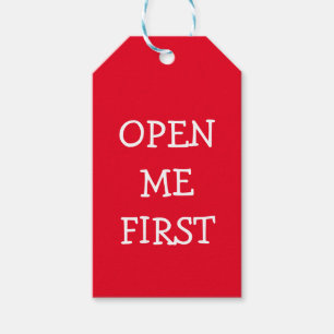 Open me eerst van cadeaulabel