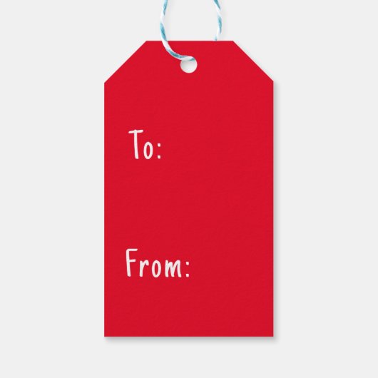 Open me eerst van | Elke achtergrondkleur Cadeaulabel (Achterkant)