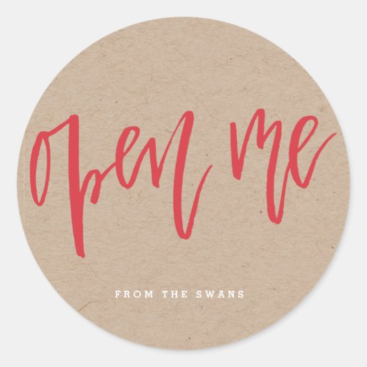 Open me Gift Sticker (Voorkant)