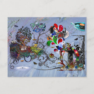 Open microfoonmuziek VIP Digital Collage Briefkaart