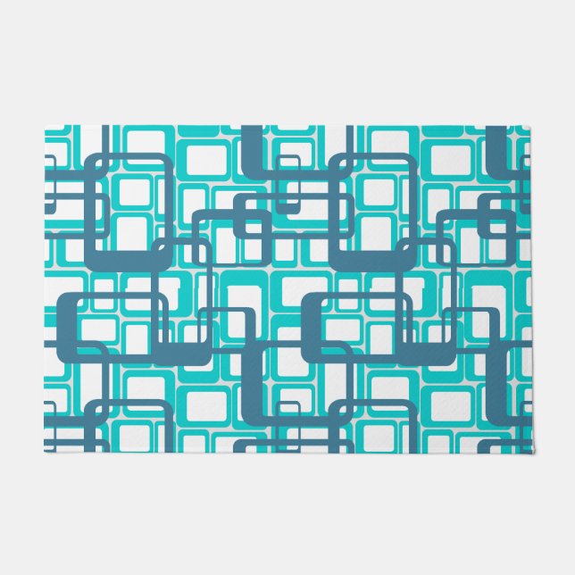 Open middeleeuwse moderne rechthoeken deurmat (Voorkant)