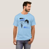 Open Mikeless shirt Blue met reisdata (Voorkant volledig)