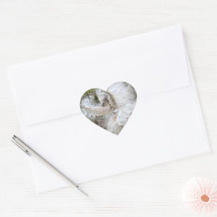Open Milkweed Pods Zaden met zijde Hart Sticker