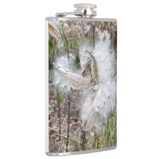 Open Milkweed Pods | Zaden met zijde | Heupfles (Rechts)