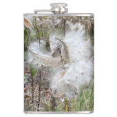 Open Milkweed Pods | Zaden met zijde | Heupfles (Voorkant)