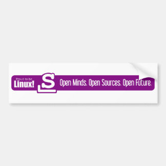 Open Minds, Open Bronnen, Open Toekomst - Slackwar Bumpersticker