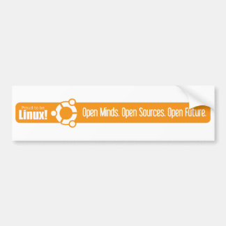 Open Minds, Open Bronnen, Open Toekomst - Ubuntu Bumpersticker