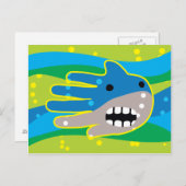 Open Mouth Shark Briefkaart (Voorkant / Achterkant)