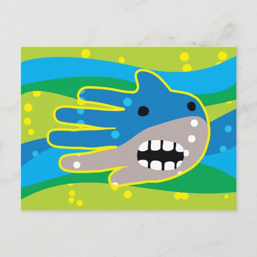 Open Mouth Shark Briefkaart (Voorkant)
