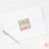 OPEN NIET TIL CHRISTMAS! VIERKANTE STICKER (Envelop)