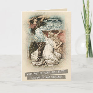 Open niet voor Saturnus. Feestdagen Kaart