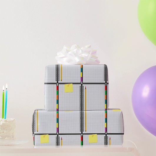 Open Notitieboek en potlood Cadeaupapier