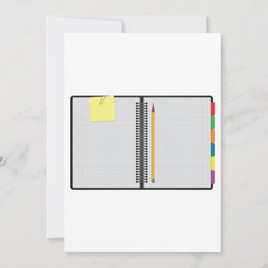 Open Notitieboek en potlood Kaart (Voorkant)