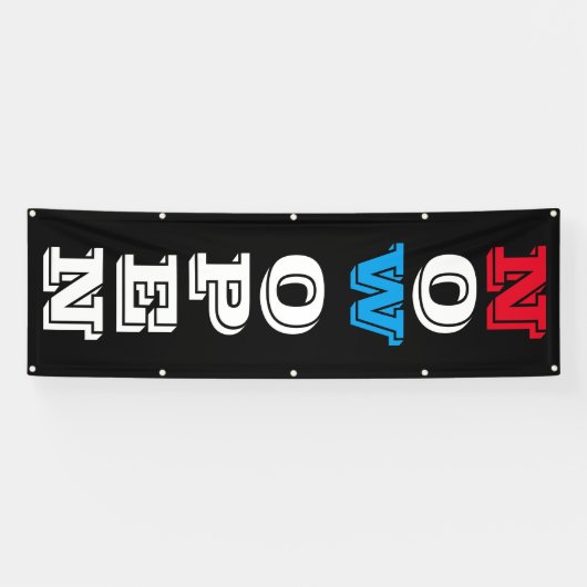 Open nu Verticaal 8-voet Spandoek (Horizontaal)