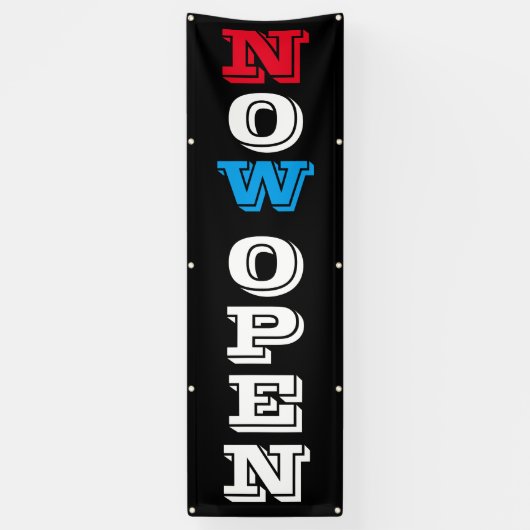 Open nu Verticaal 8-voet Spandoek (Verticaal)