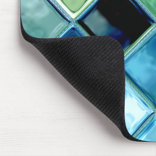 Open Ocean Glass Tile Mosaic Art Mousepad Muismat (Hoek)