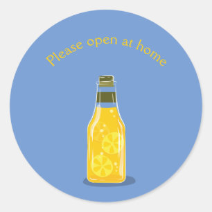 Open op verantwoorde wijze thuis Drink Ronde Sticker