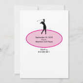 Open Party Invitation de la saison de golf féminin (Dos)