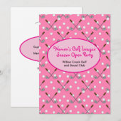 Open Party Invitation de la saison de golf féminin (Devant / Derrière)