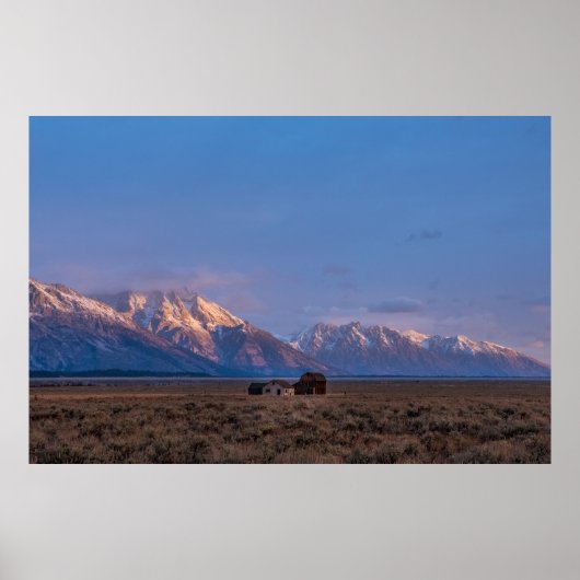 Open Prairie Grand Teton Poster (Voorkant)