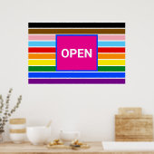 Open Pride Bondgenoot Rainbow Progress LGBT Poster (Keuken)