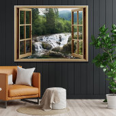 Open Raam Waterval Rivier Poster
