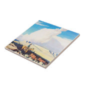 “Open Range” Westerse kunst van Maynard Dixon Tegeltje (Zijkant)