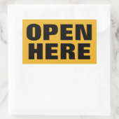 OPEN RECHTHOEKIGE STICKER (Tas)