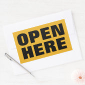 OPEN RECHTHOEKIGE STICKER (Envelop)