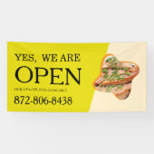 Open Reclamebanner voor restaurant Spandoek (Horizontaal)