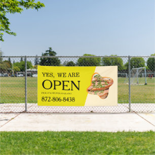 Open Reclamebanner voor restaurants op maat Spandoek