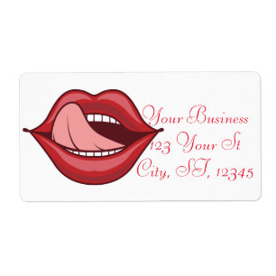 Open Red lips Thunder_Cove Etiket