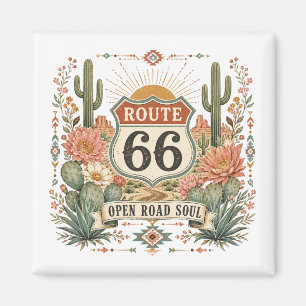 Open Road Soul Botanische Aandenken Magneet
