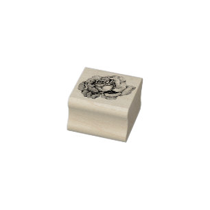 Open Roos met gebluste fluffy Rubberstempel