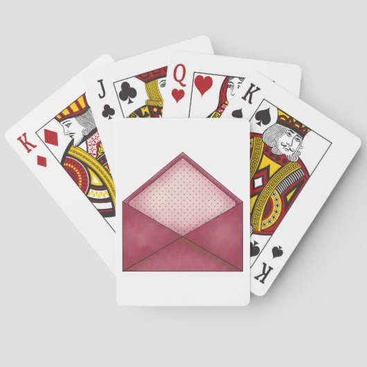 Open roze envelop pokerkaarten (Achterkant)