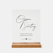 Open seating sign, find your seat pedestal (Recto)