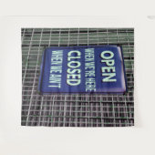 Open Sign Funny, Closed Sign Funny Wandkleed (Voorkant (horizontaal))