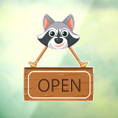 Open Sign Window Cling Raamsticker (Vel 3)