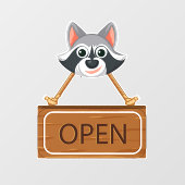 Open Sign Window Cling Raamsticker (Vel)