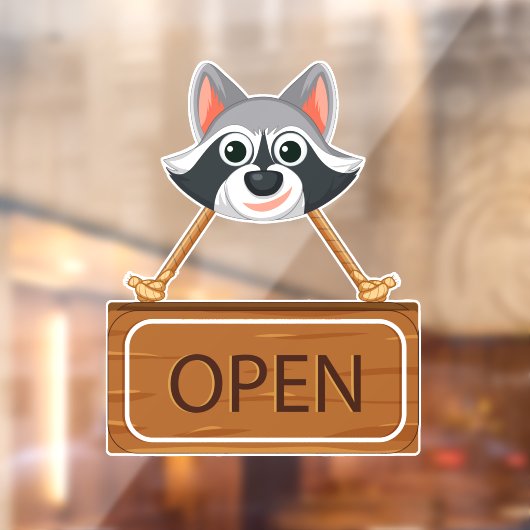 Open Sign Window Cling Raamsticker (Vel 2)