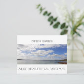 Open Skies in beweging Briefkaart (Staand voorkant)