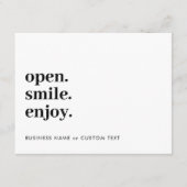 Open Smile Enjoy Candle Care Bedankt Business Informatiekaartje (Voorkant)