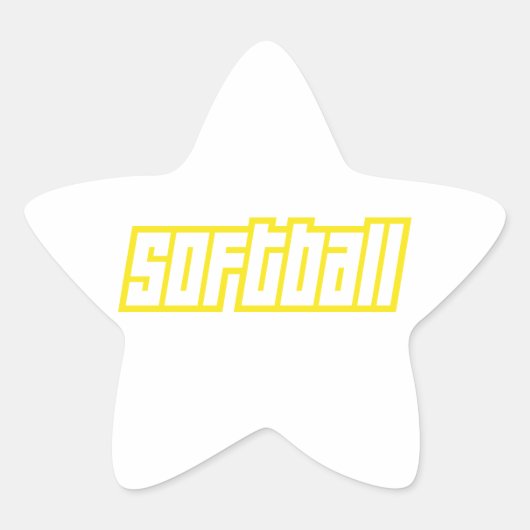 OPEN SOFTBALL STER STICKER (Voorkant)