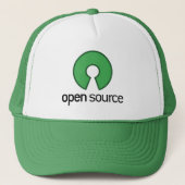 open source groen trucker pet (Voorkant)