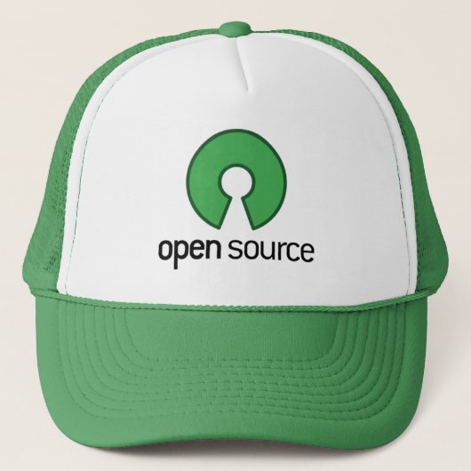 open source groen trucker pet (Voorkant)