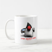 Open Source guy (software ontwikkelaar hertog) Koffiemok (Links)