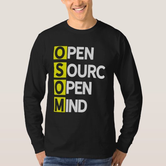Open Source Open Mind 3 Program Coder Computer Dev T-shirt (Voorkant)