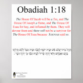Open Source Translation Obadiah 1:18 Poster (Devant)