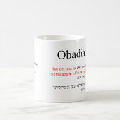 Open Source Translation Obadiah 1:21 Mug Koffiemok (Center)